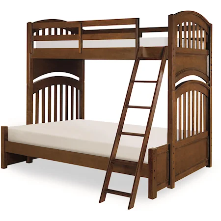 Twin over Full Bunk Bed with Arched Ends